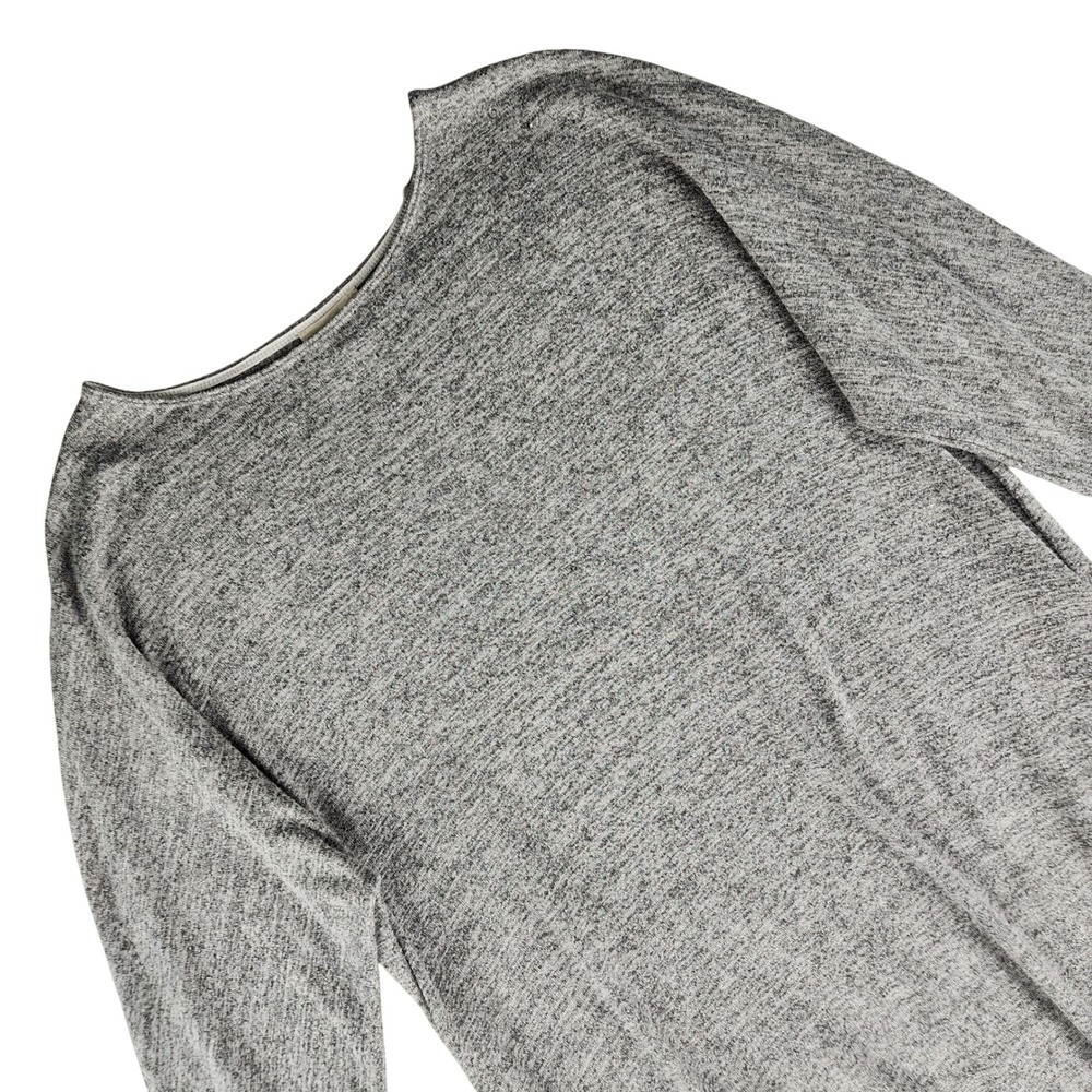 Wilfred Free Tunic Top Women S Grey Relaxed Fit Soft Marl Knit 3/4 Sleeve